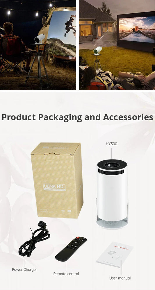 TechToppie HY300 Stream – 720p Beamer met WiFi & Android 11