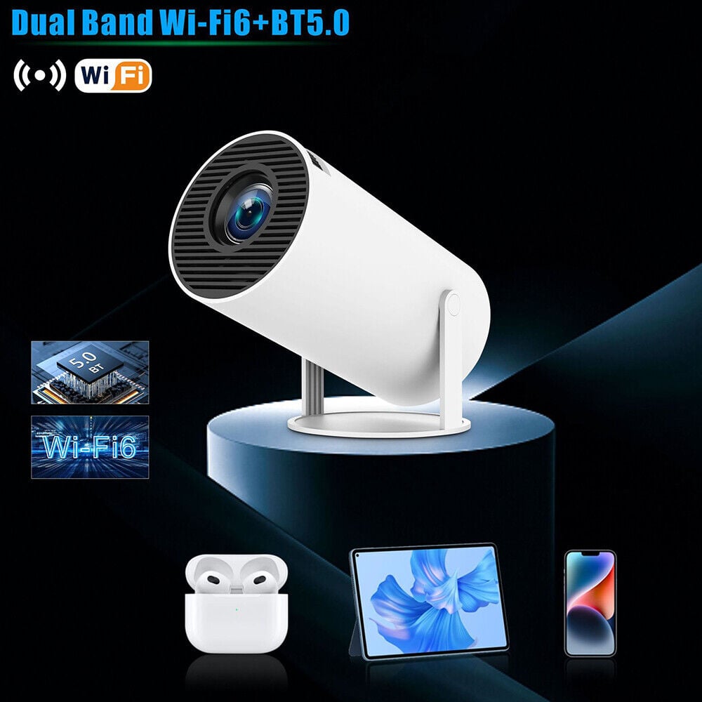 TechToppie LED Cinema – Slimme 720p Beamer met WiFi 6