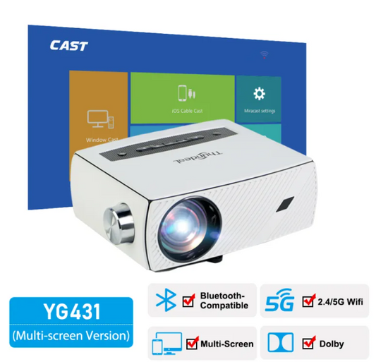 TechToppie LumiHome 1080 – Full-HD Thuisbeamer met EU-stekker