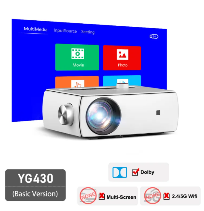 TechToppie LumiHome 1080 – Full-HD Thuisbeamer met EU-stekker
